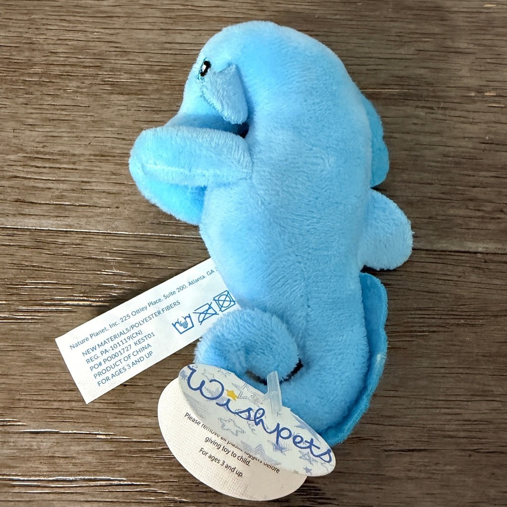 Wishpets Haisy Blue Seahorse Plush Stuffed Animal Marine Toy Item 02263 2007